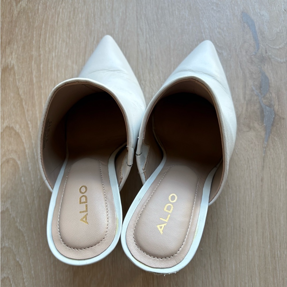 Aldo White Pointed Toe Heels - Picture 3 of 5